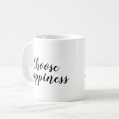 Kies geluk | Slogan-Mok | gouden goud Koffiemok (Voorkant links)