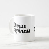 Kies geluk | Slogan-Mok | gouden goud Koffiemok (Voorkant links)