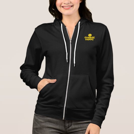 Kies Gelukkig, Inspirerend Hoodie (Voorkant)