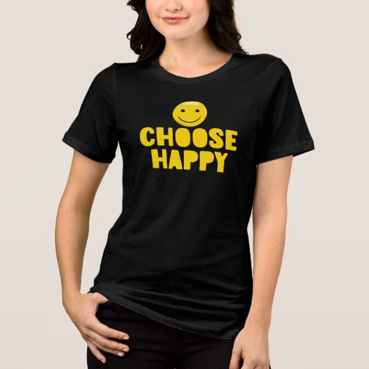 Kies Gelukkig, Inspirerend Tri-Blend Shirt (Voorkant)