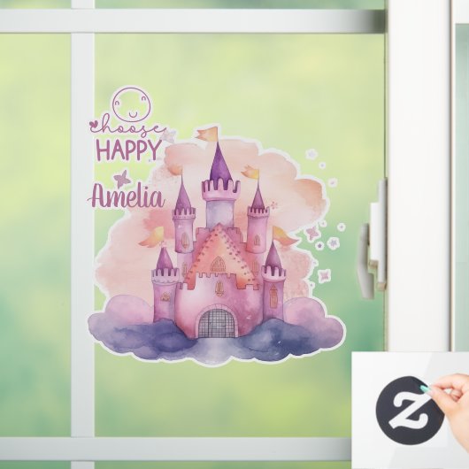 Kies gelukkig raamsticker (Huis)