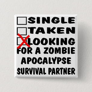 Kies Genomen Zoekend de Partner van de Apocalyps Vierkante Button 5,1 Cm