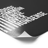 Kies Gezond Verstand Boven Onzin Harris Walz Foto Afdruk (Hoek)