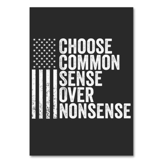 Kies Gezond Verstand boven Onzin Harris Walz Kaart (Voorkant)