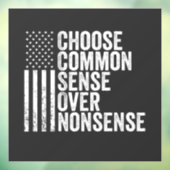 Kies Gezond Verstand Boven Onzin Harris Walz Raamsticker (Vel 3)