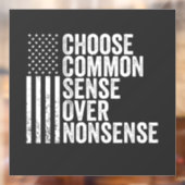 Kies Gezond Verstand Boven Onzin Harris Walz Raamsticker (Vel 2)