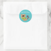 Kies goed geschikte dieren ronde sticker (Tas)