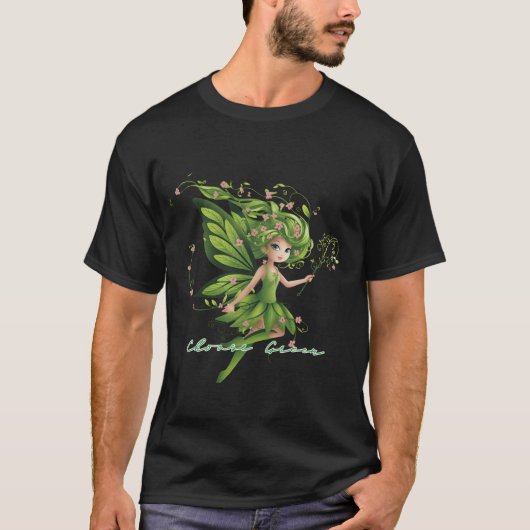 Kies groen: Natuur Fairy, groen is thuis T-shirt (Voorkant)