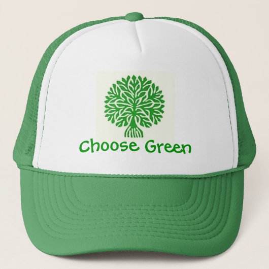 Kies Groene Hoed Trucker Pet (Voorkant)