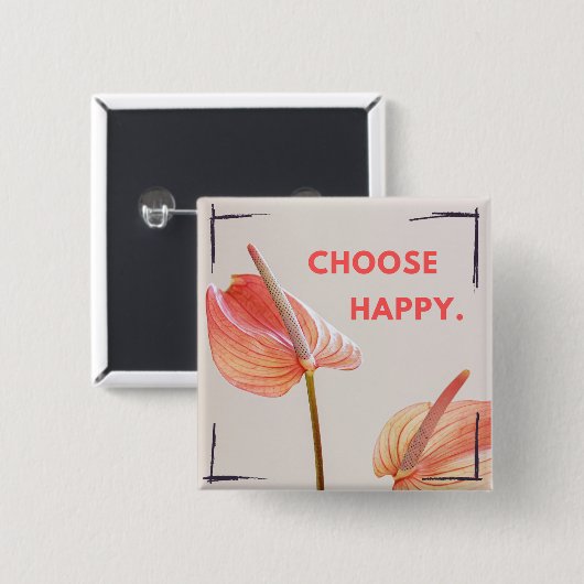 Kies Happy Button (Voorkant /achterkant)