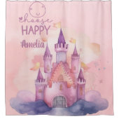 Kies Happy Palace op de Pink Cloud aanpasbaar Douchegordijn (Voorkant)