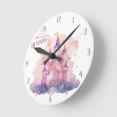 Kies Happy Palace op de Pink Cloud aanpasbaar Ronde Klok (Hoek)