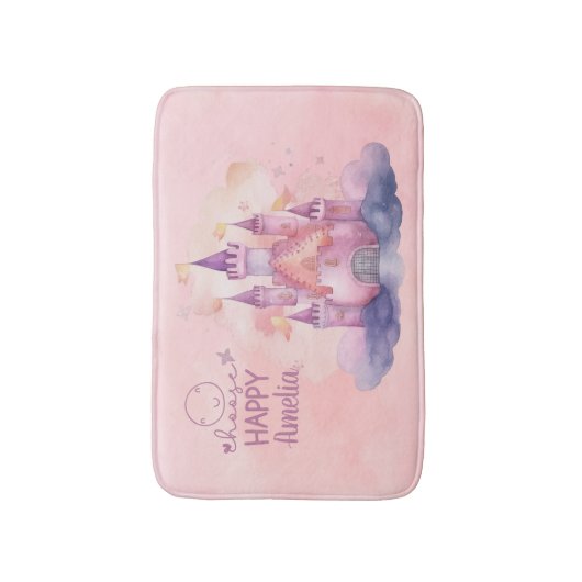Kies Happy Palace op de Pink Cloud Badmat (Voorkant Verticaal)