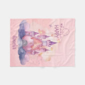 Kies Happy Palace op de Pink Cloud Fleece Deken (Voorkant (Horizontaal))
