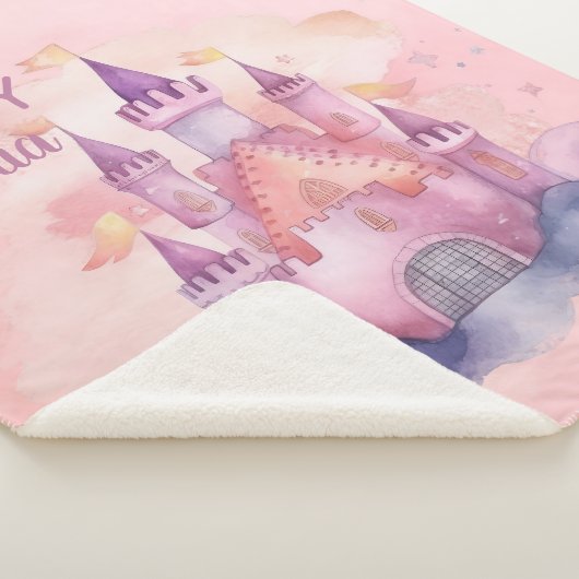 Kies Happy Palace op de Pink Cloud Sherpa Deken (3/4)