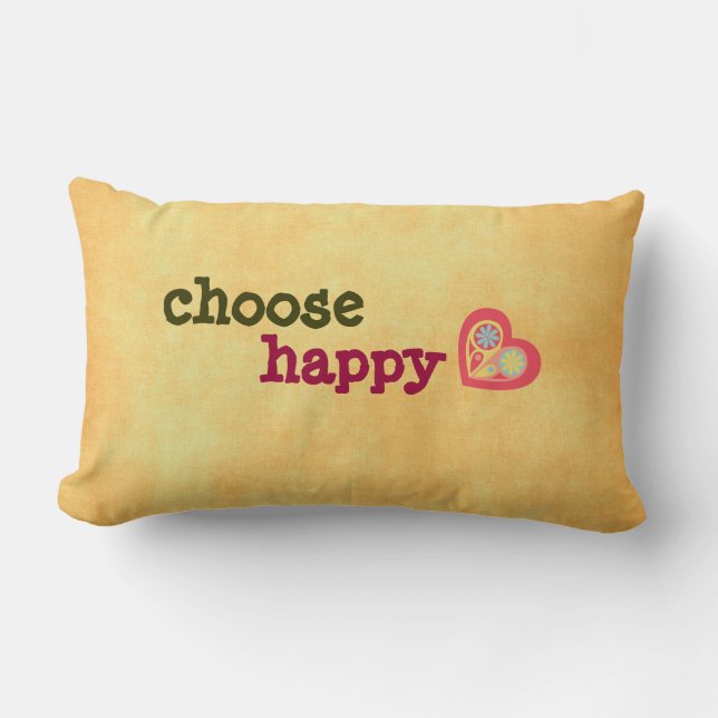 Kies Happy Quote Pillow Kussen (Voorkant)