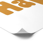 Kies Happy Retro Lettering in Blush en Mustard Poster (Hoek)