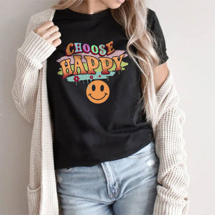 Kies Happy T-Shirt, esthetisch overmaats T-shirt