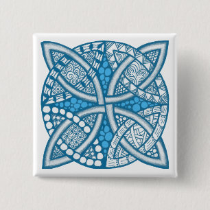 Kies het decoratieve patroon van de Kleur Celtic K Vierkante Button 5,1 Cm