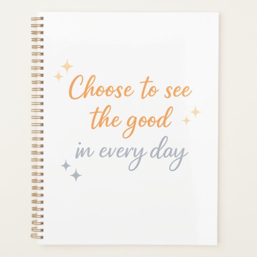 Kies het Goede – Positief Citatontwerp Planner (Voorkant)