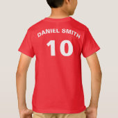 Kies het leven Eat Well Play Football T-shirt (Achterkant)