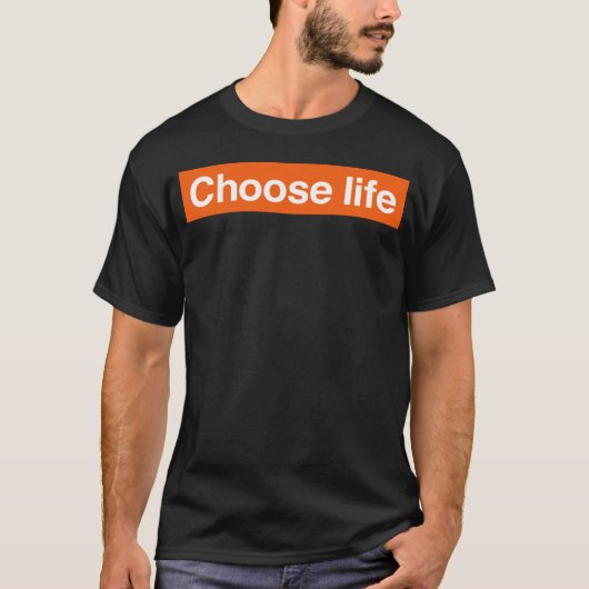 Kies het leven retro t-shirt (Voorkant)