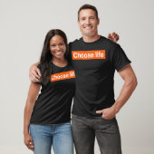 Kies het leven retro t-shirt (Unisex)