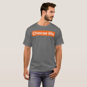 Kies het leven retro t-shirt (Voorkant volledig)