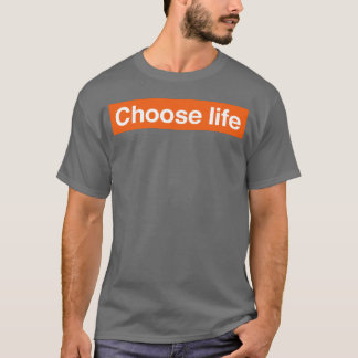 Kies het leven retro t-shirt