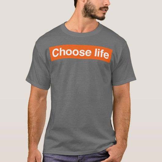 Kies het leven retro t-shirt (Voorkant)