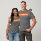 Kies het leven retro t-shirt (Unisex)