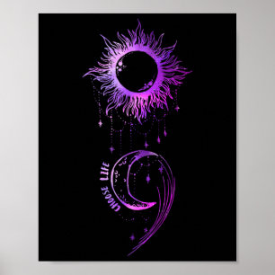 Kies het leven Semicolon zelfmoordpreventie bewust Poster