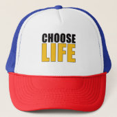 kies het leven trucker pet (Voorkant)