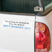 Kies het mormon niet de maan bumpersticker (Op Truck)