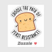 Kies het pad van de gist weerstand woordspeling sticker (Vel)