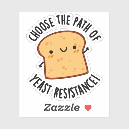 Kies het pad van de gist weerstand woordspeling sticker (Vel)