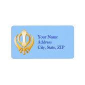 Kies het symbool Achtergrondkleur Sikh Etiket (Voorkant)