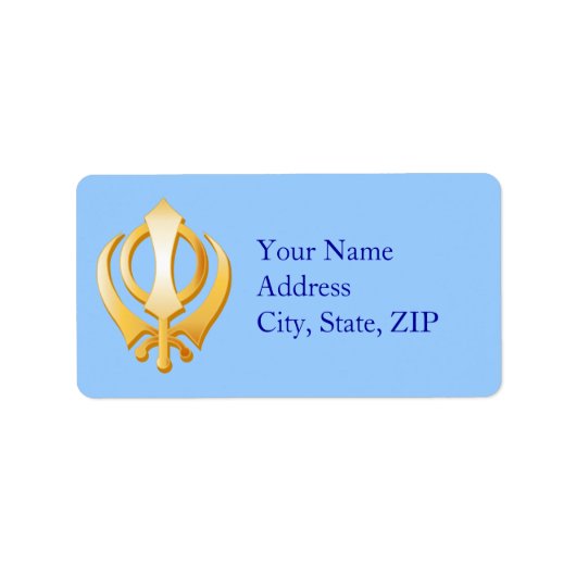 Kies het symbool Achtergrondkleur Sikh Etiket (Voorkant)