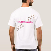 Kies het T-shirt van het strooisel met roze schrij (Achterkant)