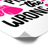 Kies het verkeerde meisje borstkanker bewustzijn poster (Hoek)