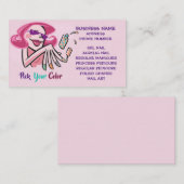 Kies het Visitekaartje Kleur Nail Salon (Voorkant / Achterkant)