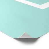 Kies het Werk - Blauwgroen Geel Inspirerend Poster (Hoek)