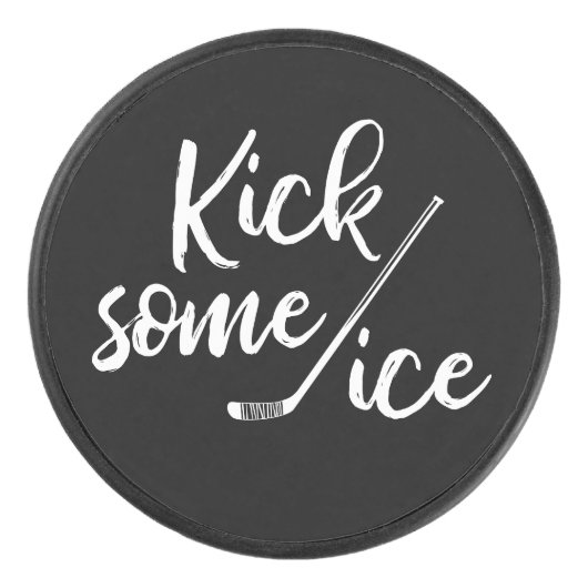 Kies Ice Hockey Sportcitaat Puck (Voorkant)