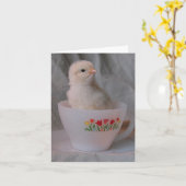 Kies in een  Teacup All Ocassion Digital Art Kaart (Gele Bloem)