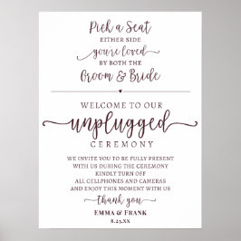 Kies in Merlot een Seat Unplugged Ceremony Poster