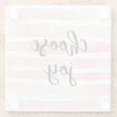 Kies Inspirerend prijsopgave roze Waterverf Glazen Onderzetter (Achterkant)