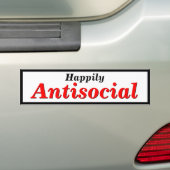 Kies je eigen blij te zijn of asociaal bumpersticker (Op auto)