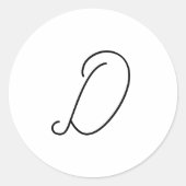 Kies je eigen brief | Lettertypestijl: Alexandria Ronde Sticker (Voorkant)