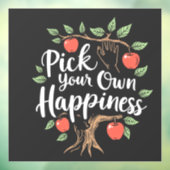 Kies Je Eigen Geluk Appel Pluk Seizoen Herfst Raamsticker (Vel 3)
