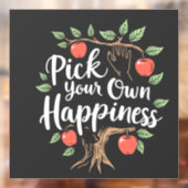 Kies Je Eigen Geluk Appel Pluk Seizoen Herfst Raamsticker (Vel 2)